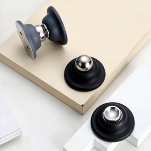 Butée <span class=keywords><strong>de</strong></span> <span class=keywords><strong>porte</strong></span> en plastique anti-collision Meilong Hardware, design moderne, sans perçage, modèle court pour salle <span class=keywords><strong>de</strong></span> bain et toilettes - Product Image 2