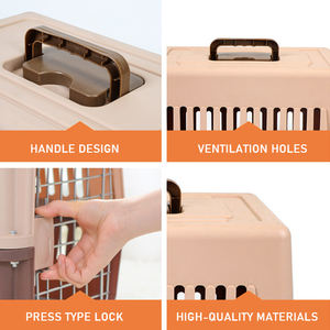 תיבת נשיאה לחיות מחמד, תיבת משלוח לחתולים, נושמת, מודפסת, עמידה, ידידותית לסביבה, פלסטיק, לנסיעות, לכלבים, לכלוב טיסה - Product Image 3