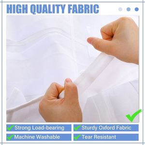 35 Pocket Over the Door Shoe Organizer Breathable Mesh &Non-woven Fabric with Metal Hooks Hanging Shoe Storage <b>Bag</b> for Men Women - Product Image 3