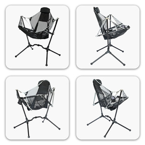 Silla Mecedora Plegable Portátil de Aleación de Aluminio para Exteriores, Silla de Pesca, Silla Luna para Playa y Barbacoa - Product Image 6