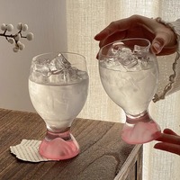 Tasse à bière en forme de trophée de tasse de whisky de jus de boisson de verre de whisky de fond de montagne rose mignon 3D