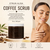 Gommage corporel au café ETRUN ALISA, marque privée, entièrement naturel, exfoliant pour le soin de la peau, vergetures, acné
