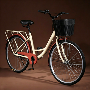 <span class=keywords><strong>Bicicleta</strong></span> Urbana Clásica para Adultos, Cuadro <span class=keywords><strong>de</strong></span> Acero al Carbono <span class=keywords><strong>de</strong></span> 26 Pulgadas, con Pedales Estándar y Transmisión por Cadena - Product Image 2