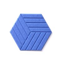 Panneaux muraux hexagonaux auto-adhésifs en feutre acoustique PET écologique professionnel de 9 mm, 2400x1200, pour entrepôt et gare