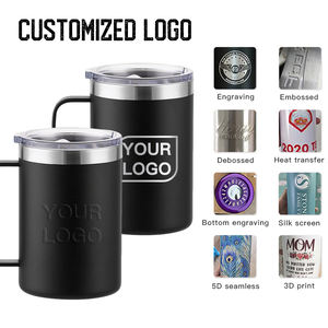 Popolare vendita calda Logo personalizzato 16oz in acciaio inox doppia parete sottovuoto tazza tazza di <span class=keywords><strong>caffè</strong></span> con manico per regali aziendali - Product Image 2