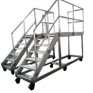 Plateforme de travail en aluminium de qualité supérieure HanTe, nouvelles escaliers industriels pour entrepôt, adaptés aux travaux en hauteur, personnalisables - Product Image 5