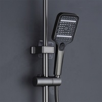 Ensemble de douche complet en céramique pour salle de bain, qualité supérieure, laiton poli, mitigeur à poignée unique, jet de pluie, chrome, pour hôtels et villas