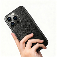 Étui de téléphone portable personnalisable antichoc en cuir artificiel de luxe pour 13/14/15 Pro Max - Design imprimable DIY