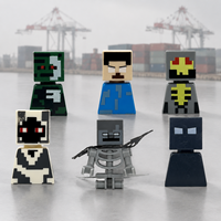 Bloques de Construcción de Personajes de 8 Bits al por Mayor, Juguetes MOC, Set de Figuras de Acción, Modelos de Personajes Pixelados Auténticos