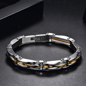 Fashion Hip Hop Stainless Steel Bracelet Vintage Wrist Chain Jewelry For <b>Men</b> Wholesale - Product Image 2