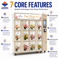 Winnsen - Expendedor Inteligente de Flores Refrigerado y Humidificado para Grandes Ramos en Centros Comerciales