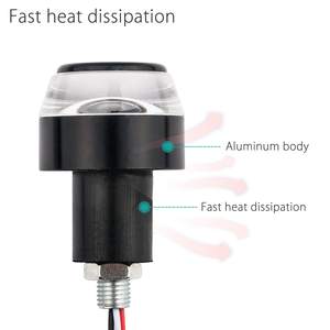 1 Paire de clignotants avant de moto à 12 LED ambre avec résistance pour guidon et systèmes de carrosserie - Product Image 4