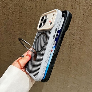 360 °   Funda Magnética Giratoria con Patrón de <span class=keywords><strong>Fibra</strong></span> de Carbono para iPhone 17 Pro Max, Delgada, Antigolpes, con Soporte Magnético, para Hombre <span class=keywords><strong>y</strong></span> Mujer - Product Image 3