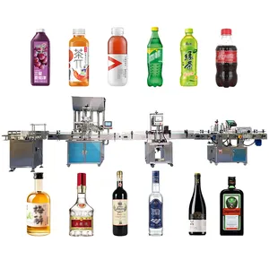 OCEAN Automatic Energy Drink Liquid Fruit Juice Water Fill Machine Price Bottle Fill Capping and Label Machine
