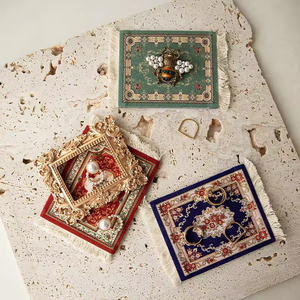 Gran oferta 2024, alfombra de tela con diseño árabe Oriental, alfombrillas para bebidas, estilo persa, posavasos Vintage con borlas para taza de café, posavasos para mesa - Product Image 5