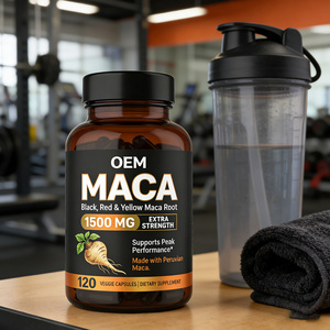 OEMマカハーブサプリメント ブラックレッドイエロー 1500mg マカ根  活力増強 生殖機能強化 エクストラストレングス 60カプセル - Product Image 5