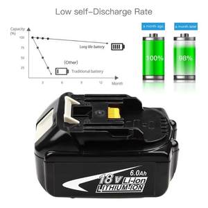 Pour <span class=keywords><strong>batterie</strong></span> <span class=keywords><strong>Makita</strong></span> de <span class=keywords><strong>18V</strong></span> 6.0Ah 6000mAh Remplacement pour BL1860B BL1850B Compatibilité avec les perceuses et meuleuses d'angle <span class=keywords><strong>Makita</strong></span> - Product Image 4