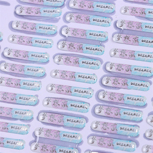 Pegatinas de cúpula de resina epoxi transparente de alta calidad, múltiples diseños personalizados, pegatinas de Gel de impresión de etiquetas 3D - Product Image 3