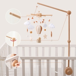 Luckykoo prodotti per bambini in legno decorazione Nursery personalizzato aereo feltro culla cellulare - Product Image 1