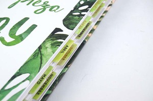 Planificador español de Flora hoja de sello de tapa dura espiral semanal planificador diario <span class=keywords><strong>agenda</strong></span> con pestañas divisoras - Product Image 2
