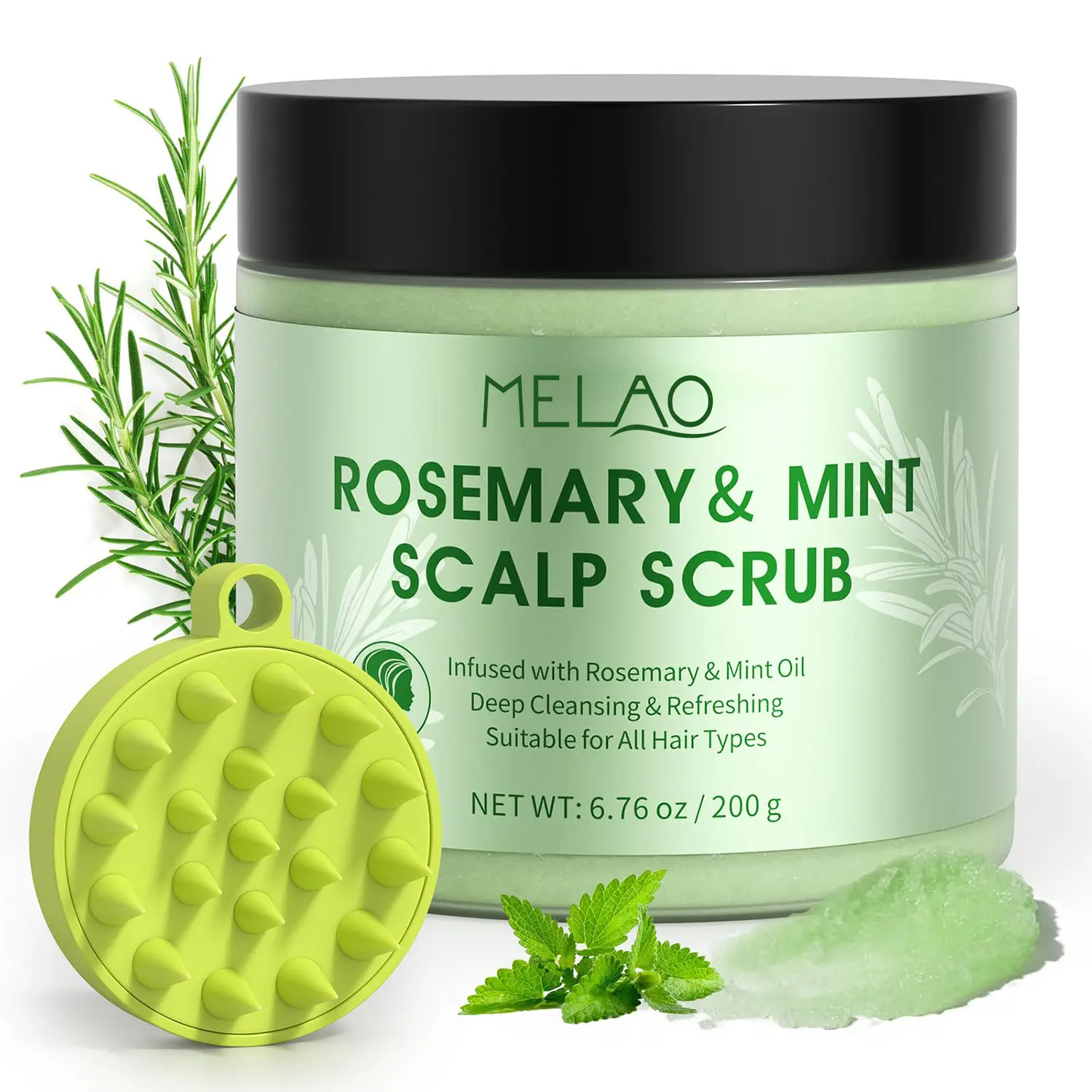 Cleansing Hair Scalp Scrub Pure Detox Shampoo Rosemary Oily Scalp Control Silky Hair Shampoo Rosemary Mint Scalp Scrub