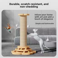 Griffoir vertical pour chat en panneau de densité, résistant à l'usure et anti-déchirure, 46cm/40cm, style mignon, jouet pour garder les chatons occupés