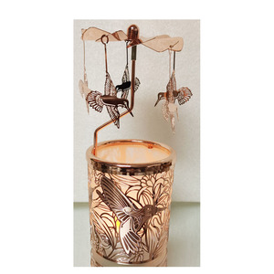 Großhandel Kolibri Rotierender Kerzenhalter Gold Drehbarer Teelichthalter für Ehefrau und Kindergeschenke - Product Image 1