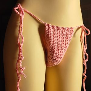 Sous-vêtements sexy pour hommes, respirants, crochetés à la main, string pour bronzer, string en tricot - Product Image 2