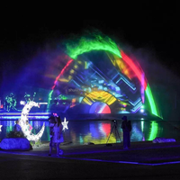 Système de projection d'écran flottant de haute qualité avec lumière laser et projecteur 4K pour lac ou étang