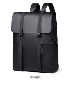 Custom Logo Men's Fashionable Laptop <b>Computer</b> <b>Backpack</b> Students PU Leather Waterproof <b>Backpack</b> for Business Extensible Travel - Product Image 3