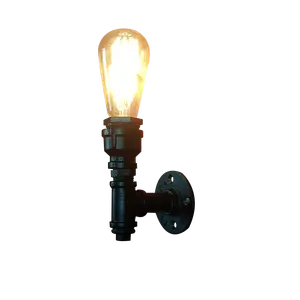 Lámpara de pared de tubo de hierro fundido industrial Steampunk Decoración Retro Loft Luz de pared interior
