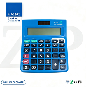 Calculadora de Escritorio MJ-120T Azul SKD PCB de 12 Dígitos, Doble Alimentación Solar y Batería, Función de Verificación de Impuestos de 150 Pasos, Coma de 3 Dígitos - Product Image 1