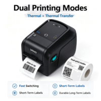 Printer RFID UHF Desktop UROVO D81R Thermal & Thermal Transfer 203/300DPI Encoder Tag RFID untuk Manajemen Inventaris Aset