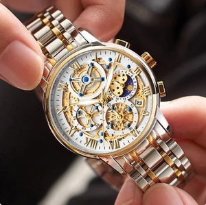 Lige 8973 Mode Luxe Quartz Horloge Topmerk Horloges Relojes De Cuarzo Reloj Montre Rvs Gouden Polshorloge Voor Mannen - Product Image 5