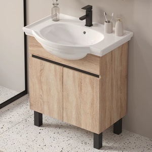 Lavabos in legno massello personalizzato design Semi incassato lavabo mobili per la casa completa mobili da cucina mobili da <span class=keywords><strong>bagno</strong></span> - Product Image 4