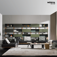 Canapé modulable de luxe NORYA, convertible, double face, en cuir, style moderne et minimaliste, pour villa, style îlot, canapé moelleux