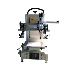 Tabletop Plain Silk Screen Printer für Sockel flasche Papier folie Druckmaschine mit Vakuum tisch