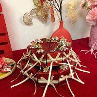 Vente chaude, boîte à bonbons de mariage en forme de gâteau, grande, personnalisée, de style européen, créative, vide, luxueuse, design élégant, en vrac