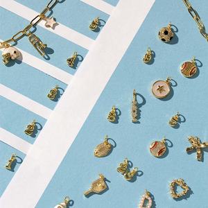 Nouveau Collier Pendentif Sportif DIY Numérique 0-9 (Basketball, Football) en Or 18K pour l'Europe et les États-Unis, avec Option de Perçage Nasal - Product Image 4