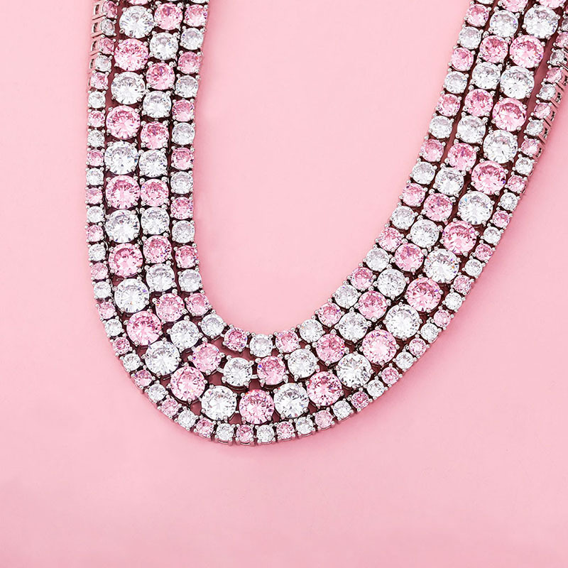 アクセサリー Glitter tennis chain necklace 2020 New Expo High Quality Personalized Hiphop Iced Out