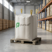 Sac Jumbo FIBC en tissu tissé PP, 4 boucles, robuste, forme carrée, poignée Flexiloop imprimée en sérigraphie, personnalisable