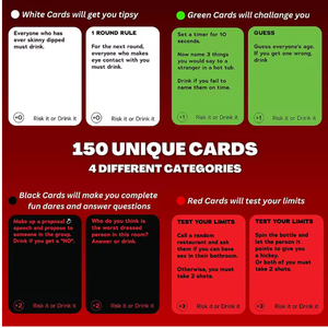 Juego de Fiesta Divertido Risk It or Drink It <span class=keywords><strong>para</strong></span> Universitarios, Juego de Cartas <span class=keywords><strong>para</strong></span> Beber, Noche de Prepartido, Desafíos Divertidos, <span class=keywords><strong>Preguntas</strong></span> <span class=keywords><strong>para</strong></span> Adultos - Product Image 5