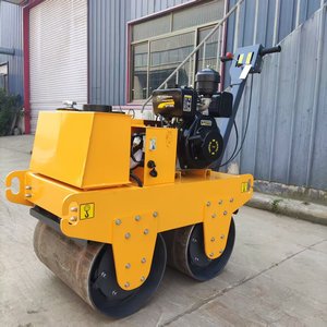 Mini-compacteur de sol vibrant à double tambour, poussé à la main, 500kg 600kg, moteur diesel/essence, fabriqué en Chine - Product Image 2