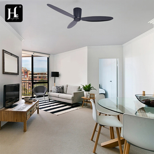 52-inch flush-mounted <b>ceiling</b> <b>fan</b> <b>with</b> European-style electrical design, no light strip, and <b>remote</b> control - Product Image 5