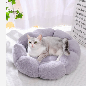 Wool <b>Plush</b> <b>Cat</b> Bed Soft Comfortable Cozy Removable & Washable Pet Furniture for <b>Cats</b> to Rest and Relax - Product Image 4
