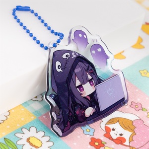 Móc Khóa Quyến Rũ Acrylic Hoạt Hình Không Trong Suốt Lấp Lánh Bằng Nhựa Epoxy Sáng Hai Mặt - Product Image 3