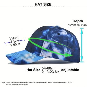 New Tie-Dye <b>Baseball</b> <b>Cap</b> for Men & Women Trendy Summer Sun Hat with UV Protection, Breathable Cotton <b>Cap</b> in Multiple Colors - Product Image 3