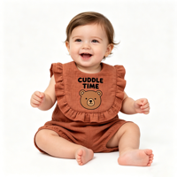 Bib Bayi Katun Lembut Warna-warni Ukuran Besar dengan Ruffle, Kerah Bulat, Kancing Tekan, Handuk Ludah untuk Bayi Baru Lahir, Hadiah untuk Acara Baby Shower