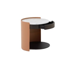 Table de chevet multifonctionnelle DEGAS, design nordique, luxe léger, minimaliste moderne, meubles de chambre à coucher rembourrés en cuir