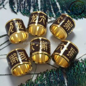 高品質カラーエナメル金鳩リング鳥リング鳥バンド家禽脚バンド鶏リング - Product Image 3
